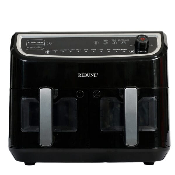 Rebune 10Litres Dual Bowl Air Fryer, 1750W